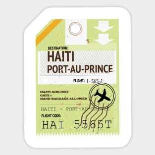 Haiti Port-au-Prince travel ticket Sticker